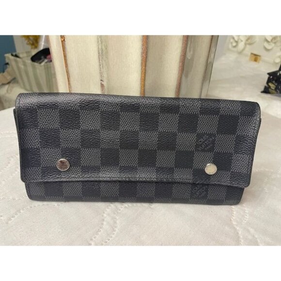 Like New – Louis Vuitton Damier Graphite Long Wallet (N63084) - Picture 1 of 7